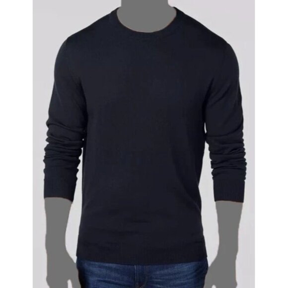 Club Room Men's Crewneck Sweater Merino Wool Blend 100099704MN Navy Size XXL - Picture 1 of 3